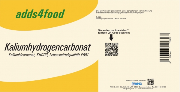 25kg Kaliumhydrogencarbonat in Pharma- und Lebensmittelqualität E501