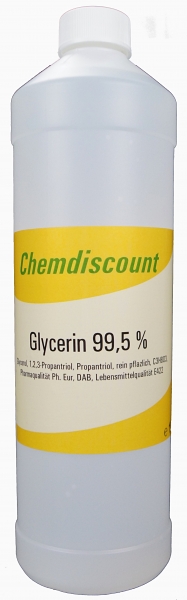 1Liter Glycerin 99,5% , Lebensmittelqualität, PH. EUR (Verkauf erfolgt als Chemikalie)