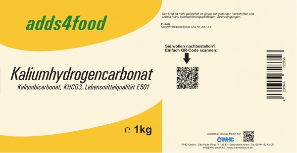 1kg Kaliumhydrogencarbonat in Pharma- und Lebensmittelqualität E501