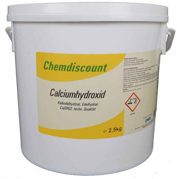 2,5kg Calciumhydroxid Ca(OH)2, techn., Edelkalkhydrat, gelöschter Kalk