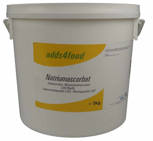 5kg Natriumascorbat in Pharmaqualität USP und Lebensmittelqualität E301