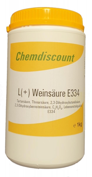 1kg L(+) Weinsäure in Lebensmittelqualität E334