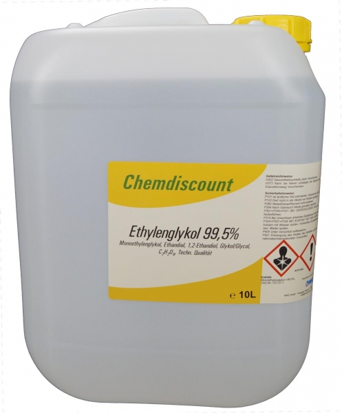 10Liter Glykol >99,5%, Monoethylenglykol, ohne Zusatzstoffe