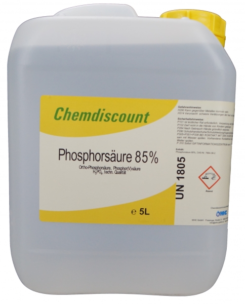 5Liter (ca. 8kg) Phosphorsäure 85% H3PO4