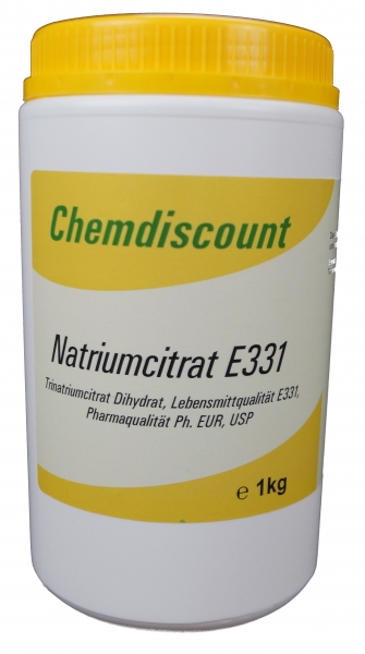1kg Natriumcitrat (Trinatriumcitrat-Dihydrat, TNC), Pharmaqualität und Lebensmittelqualität E331