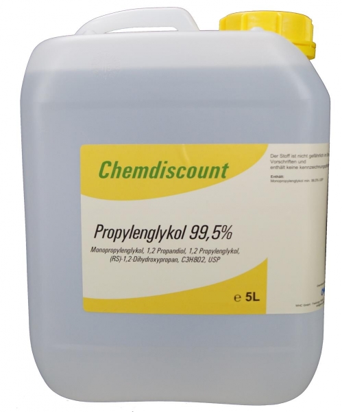 5Liter Propylenglykol 99,5% in Pharmaqualität USP (Verkauf erfolgt als Chemikalie)